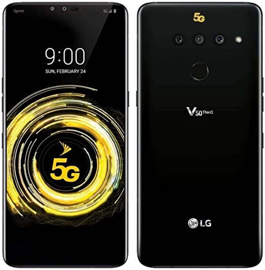 LG V50 ThinQ (5G) 128GB LM-V450PM Aurora Black Smartphone Tidak Terkunci (Diperbarui): Amazon.ca