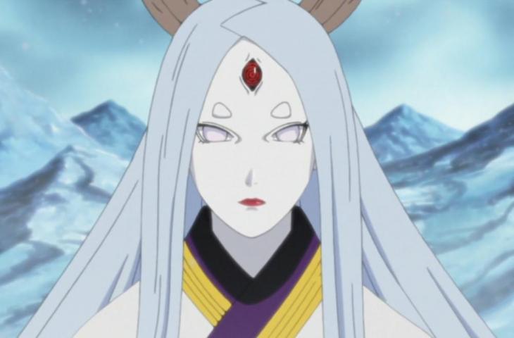 Kaguya tsutsuki dari anime Jepang Naruto.  (Kepenggemaran)