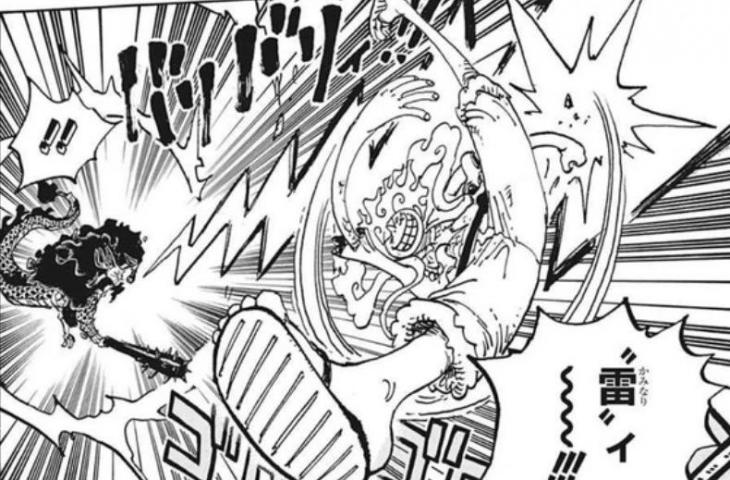 One Piece--Luffy menggunakan Gomu Gomu no Kaminari (Fandom)
